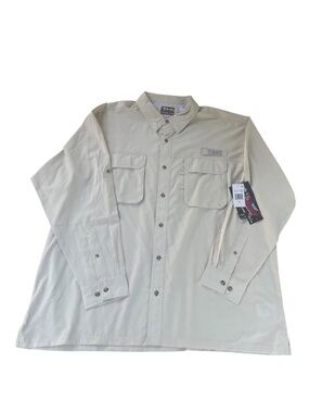 Bimini Bay Outfitters 3XL Men’s Beige Vented Fishing Shirt NWT